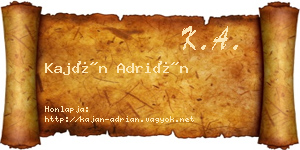 Kaján Adrián névjegykártya
