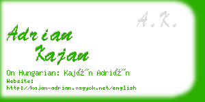 adrian kajan business card
